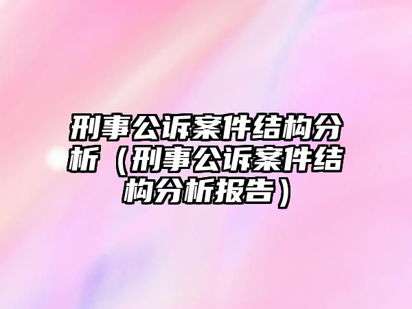 刑事公訴案件結(jié)構(gòu)分析（刑事公訴案件結(jié)構(gòu)分析報告）