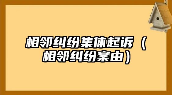 相鄰糾紛集體起訴（相鄰糾紛案由）