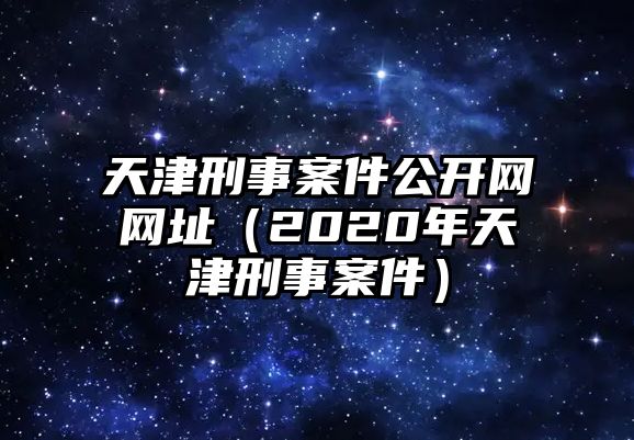 天津刑事案件公開網網址（2020年天津刑事案件）