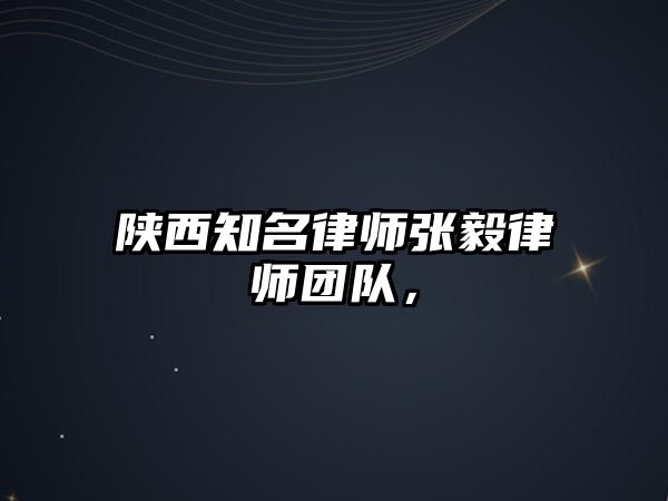 陜西知名律師張毅律師團隊，