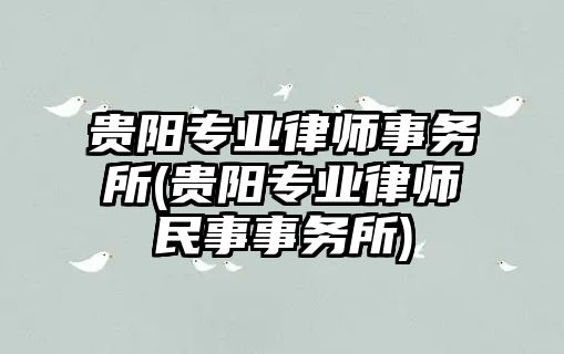 貴陽專業律師事務所(貴陽專業律師民事事務所)