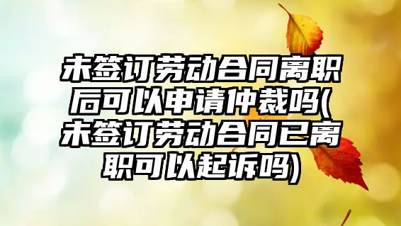 未簽訂勞動合同離職后可以申請仲裁嗎(未簽訂勞動合同已離職可以起訴嗎)