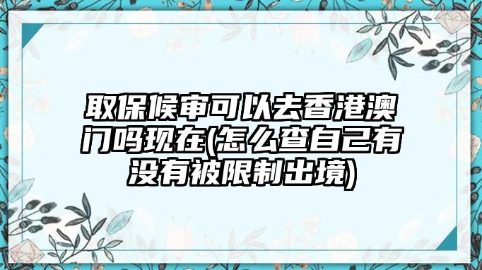 取保候?qū)徔梢匀ハ愀郯拈T嗎現(xiàn)在(怎么查自己有沒有被限制出境)