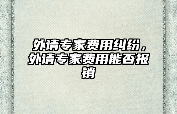 外請專家費用糾紛，外請專家費用能否報銷