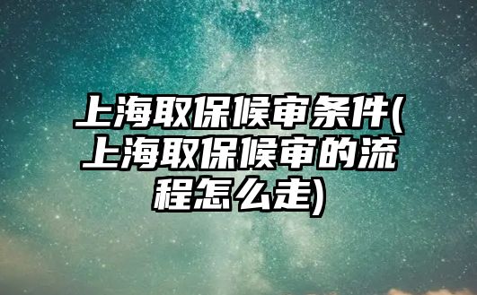 上海取保候審條件(上海取保候審的流程怎么走)