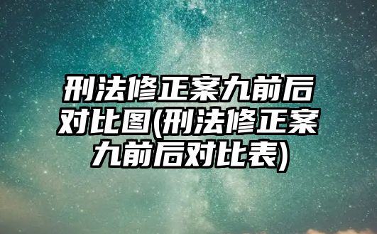 刑法修正案九前后對比圖(刑法修正案九前后對比表)