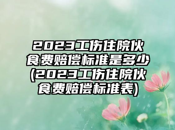 2023工傷住院伙食費賠償標準是多少(2023工傷住院伙食費賠償標準表)