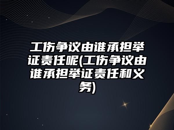 工傷爭議由誰承擔舉證責任呢(工傷爭議由誰承擔舉證責任和義務)