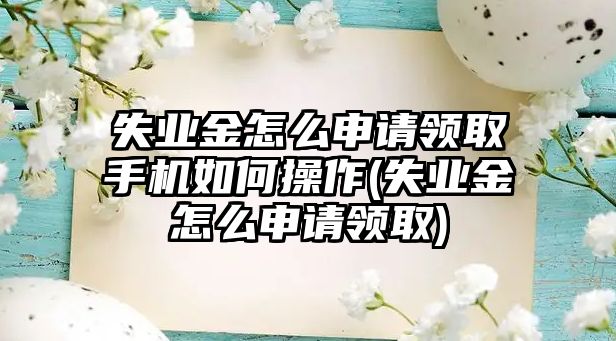 失業金怎么申請領取手機如何操作(失業金怎么申請領取)