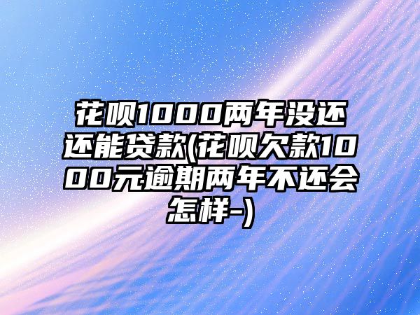 花唄1000兩年沒還還能貸款(花唄欠款1000元逾期兩年不還會怎樣-)