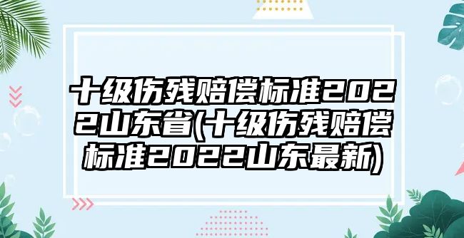 十級傷殘賠償標(biāo)準(zhǔn)2022山東省(十級傷殘賠償標(biāo)準(zhǔn)2022山東最新)