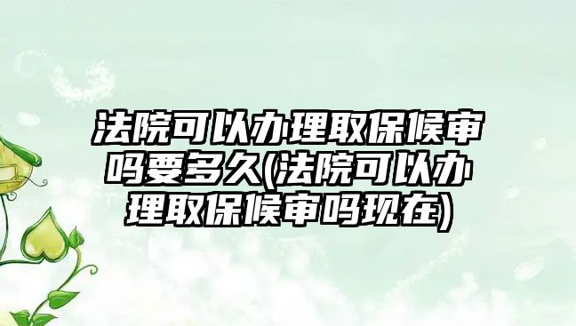 法院可以辦理取保候?qū)弳嵋嗑?法院可以辦理取保候?qū)弳岈F(xiàn)在)