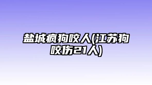 鹽城瘋狗咬人(江蘇狗咬傷21人)