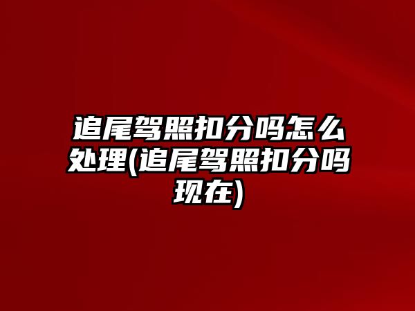 追尾駕照扣分嗎怎么處理(追尾駕照扣分嗎現在)