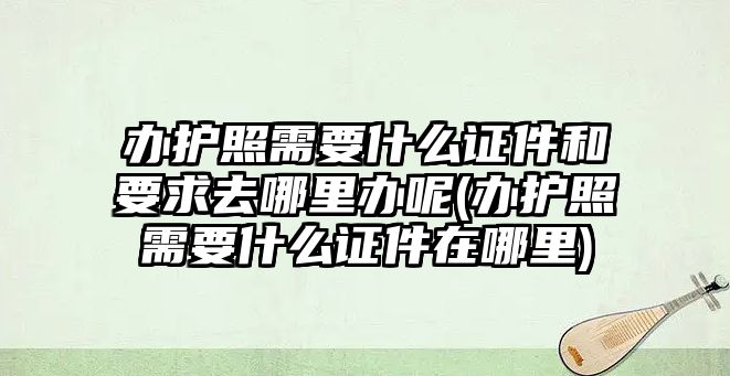 辦護照需要什么證件和要求去哪里辦呢(辦護照需要什么證件在哪里)