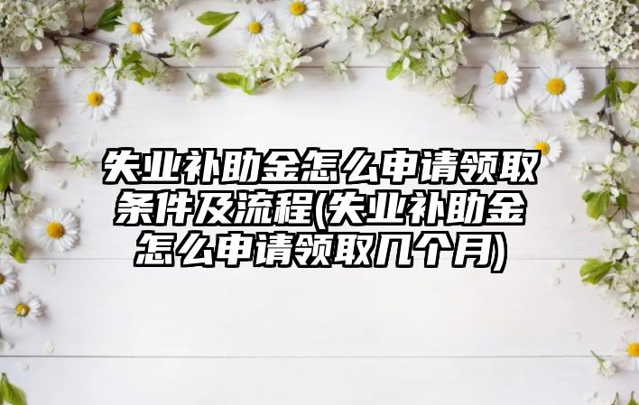 失業補助金怎么申請領取條件及流程(失業補助金怎么申請領取幾個月)