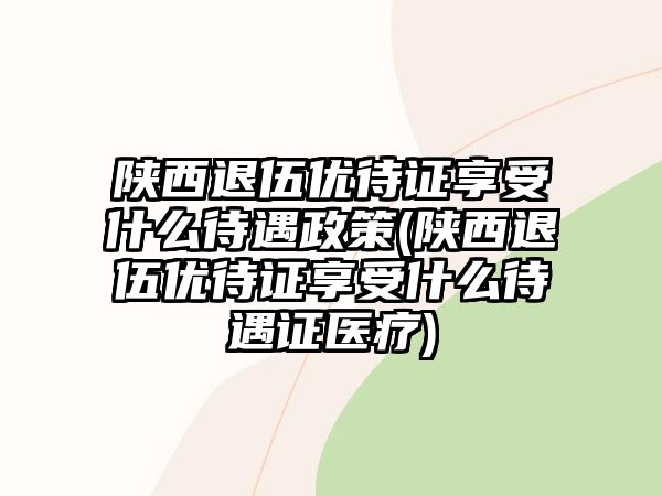 陜西退伍優(yōu)待證享受什么待遇政策(陜西退伍優(yōu)待證享受什么待遇證醫(yī)療)