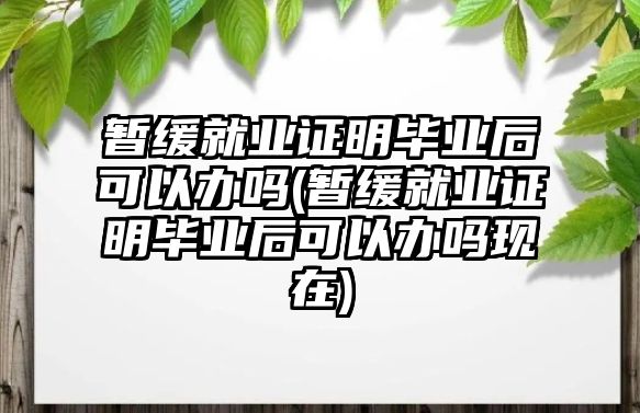 暫緩就業(yè)證明畢業(yè)后可以辦嗎(暫緩就業(yè)證明畢業(yè)后可以辦嗎現(xiàn)在)