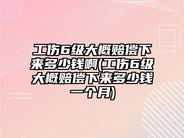 工傷6級大概賠償下來多少錢啊(工傷6級大概賠償下來多少錢一個月)