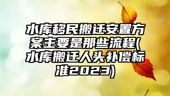 水庫移民搬遷安置方案主要是那些流程(水庫搬遷人頭補償標準2023)