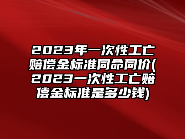 2023年一次性工亡賠償金標準同命同價(2023一次性工亡賠償金標準是多少錢)