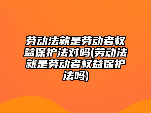 勞動法就是勞動者權益保護法對嗎(勞動法就是勞動者權益保護法嗎)