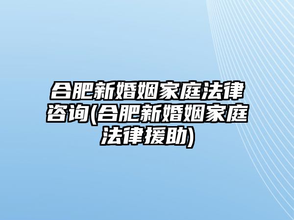 合肥新婚姻家庭法律咨詢(合肥新婚姻家庭法律援助)