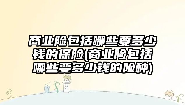 商業險包括哪些要多少錢的保險(商業險包括哪些要多少錢的險種)