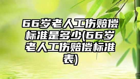 66歲老人工傷賠償標(biāo)準(zhǔn)是多少(66歲老人工傷賠償標(biāo)準(zhǔn)表)