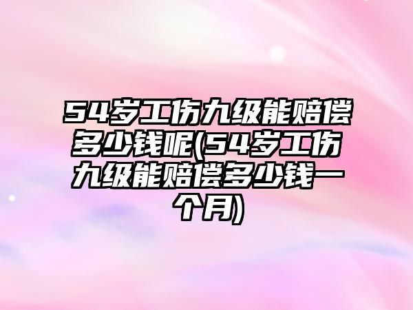 54歲工傷九級能賠償多少錢呢(54歲工傷九級能賠償多少錢一個月)