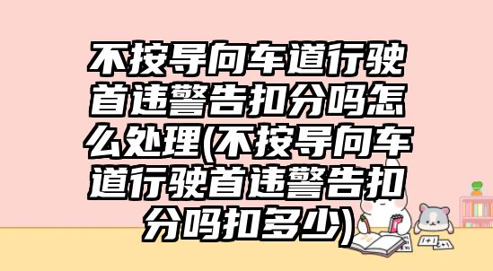 不按導向車道行駛首違警告扣分嗎怎么處理(不按導向車道行駛首違警告扣分嗎扣多少)