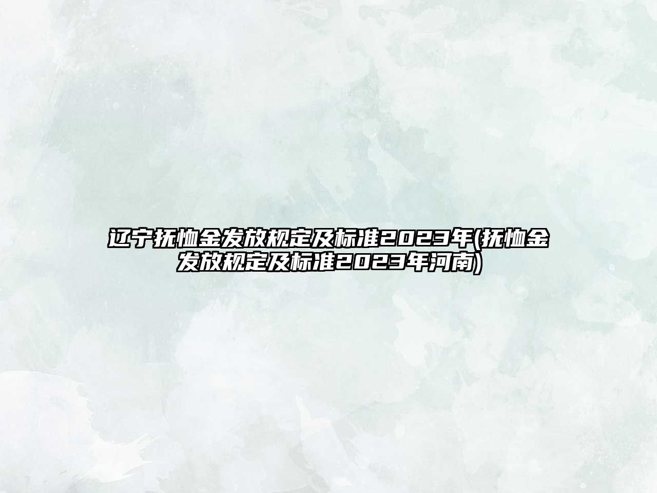 遼寧撫恤金發放規定及標準2023年(撫恤金發放規定及標準2023年河南)