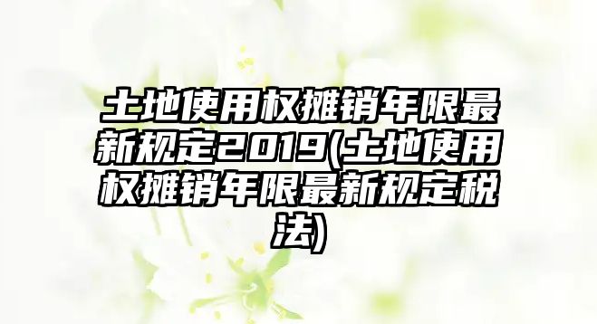 土地使用權(quán)攤銷年限最新規(guī)定2019(土地使用權(quán)攤銷年限最新規(guī)定稅法)