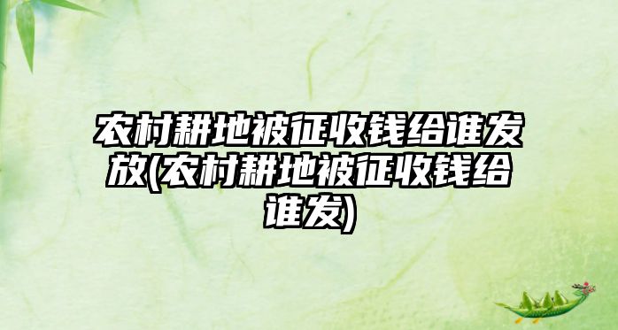 農村耕地被征收錢給誰發放(農村耕地被征收錢給誰發)