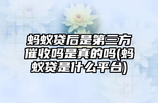 螞蟻貸后是第三方催收嗎是真的嗎(螞蟻貸是什么平臺)