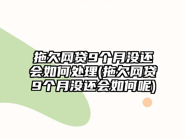 拖欠網(wǎng)貸9個(gè)月沒(méi)還會(huì)如何處理(拖欠網(wǎng)貸9個(gè)月沒(méi)還會(huì)如何呢)