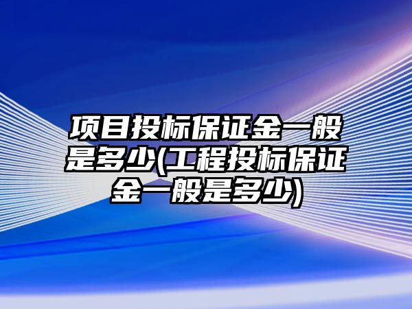 項(xiàng)目投標(biāo)保證金一般是多少(工程投標(biāo)保證金一般是多少)