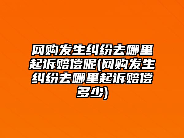 網購發生糾紛去哪里起訴賠償呢(網購發生糾紛去哪里起訴賠償多少)