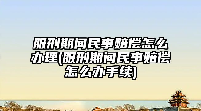 服刑期間民事賠償怎么辦理(服刑期間民事賠償怎么辦手續(xù))