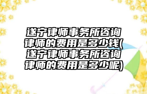 遂寧律師事務所咨詢律師的費用是多少錢(遂寧律師事務所咨詢律師的費用是多少呢)