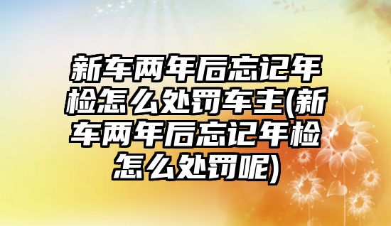 新車兩年后忘記年檢怎么處罰車主(新車兩年后忘記年檢怎么處罰呢)