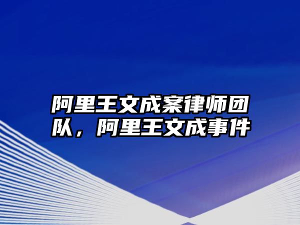 阿里王文成案律師團(tuán)隊(duì)，阿里王文成事件