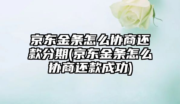 京東金條怎么協商還款分期(京東金條怎么協商還款成功)