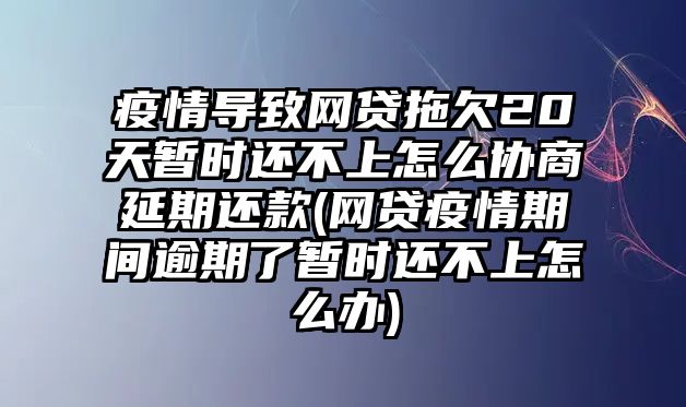 疫情導致網貸拖欠20天暫時還不上怎么協商延期還款(網貸疫情期間逾期了暫時還不上怎么辦)