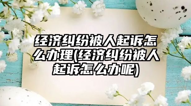 經濟糾紛被人起訴怎么辦理(經濟糾紛被人起訴怎么辦呢)