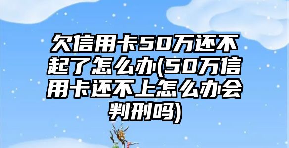 欠信用卡50萬還不起了怎么辦(50萬信用卡還不上怎么辦會判刑嗎)