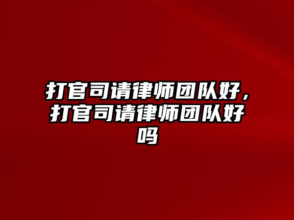 打官司請律師團隊好，打官司請律師團隊好嗎