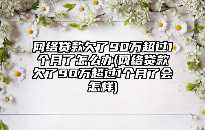 網絡貸款欠了90萬超過1個月了怎么辦(網絡貸款欠了90萬超過1個月了會怎樣)