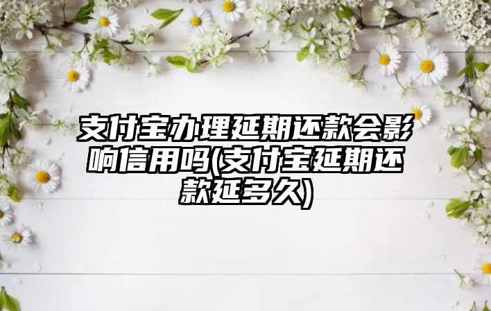 支付寶辦理延期還款會影響信用嗎(支付寶延期還款延多久)