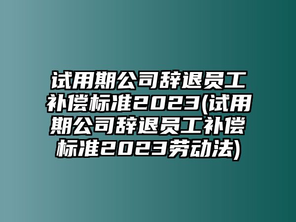 試用期公司辭退員工補(bǔ)償標(biāo)準(zhǔn)2023(試用期公司辭退員工補(bǔ)償標(biāo)準(zhǔn)2023勞動(dòng)法)